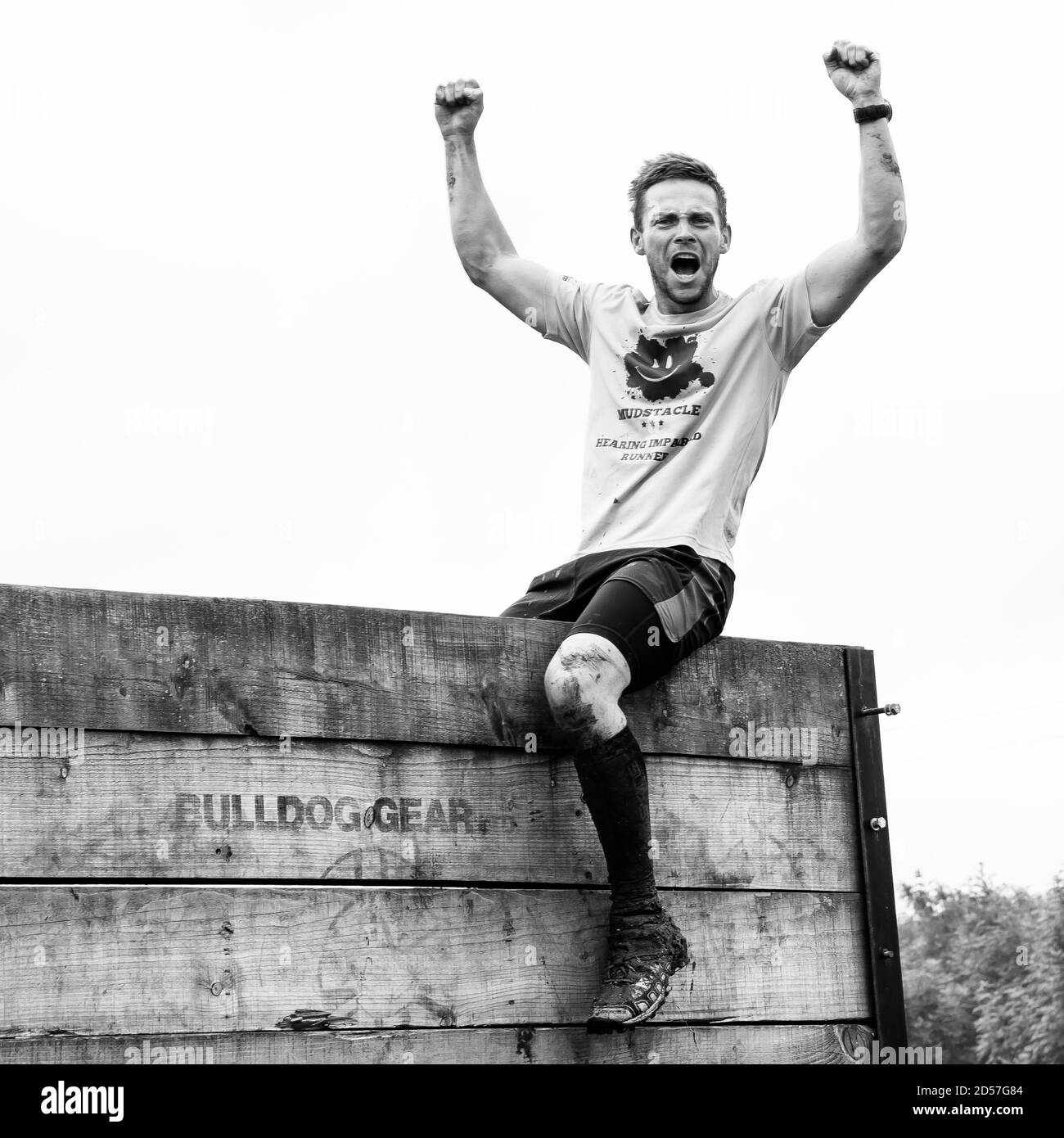 TAMWORTH, UNITED KINGDOM - Oct 15, 2015: More photos from the Scorpion Run tough mudder outdoor obstacle course mud run. Stock Photo