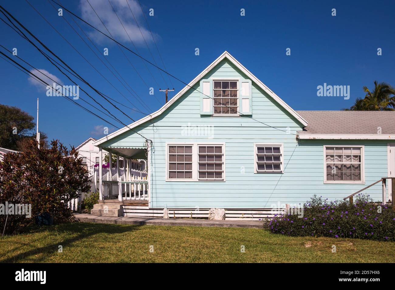 Bahamas, Abaco Islands, Green Turtle Cay, New Plymouth, House Stock Photo Alamy