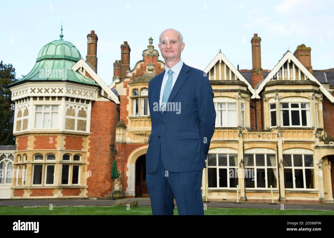 Iain Standen, Bletchley Park CEO outside Bletchley Park in Milton Keynes, to announce the company's ??1 million donation to Bletchley Park to support its work for the next two years after the charity and museum said it had lost 95% of its income because of the coronavirus pandemic. Stock Photo