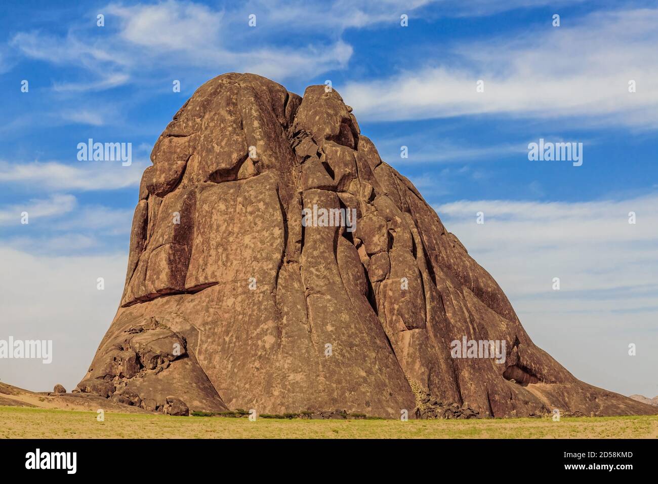 Dramatic rock formation in the desert, Saudi Arabia Stock Photo