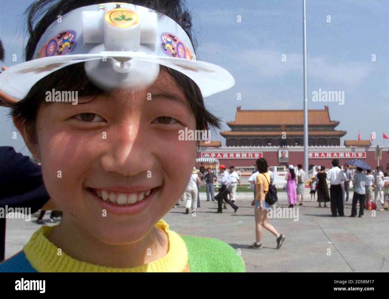 Ma Shasha Of Beijing Wears A Hat With A Built In
