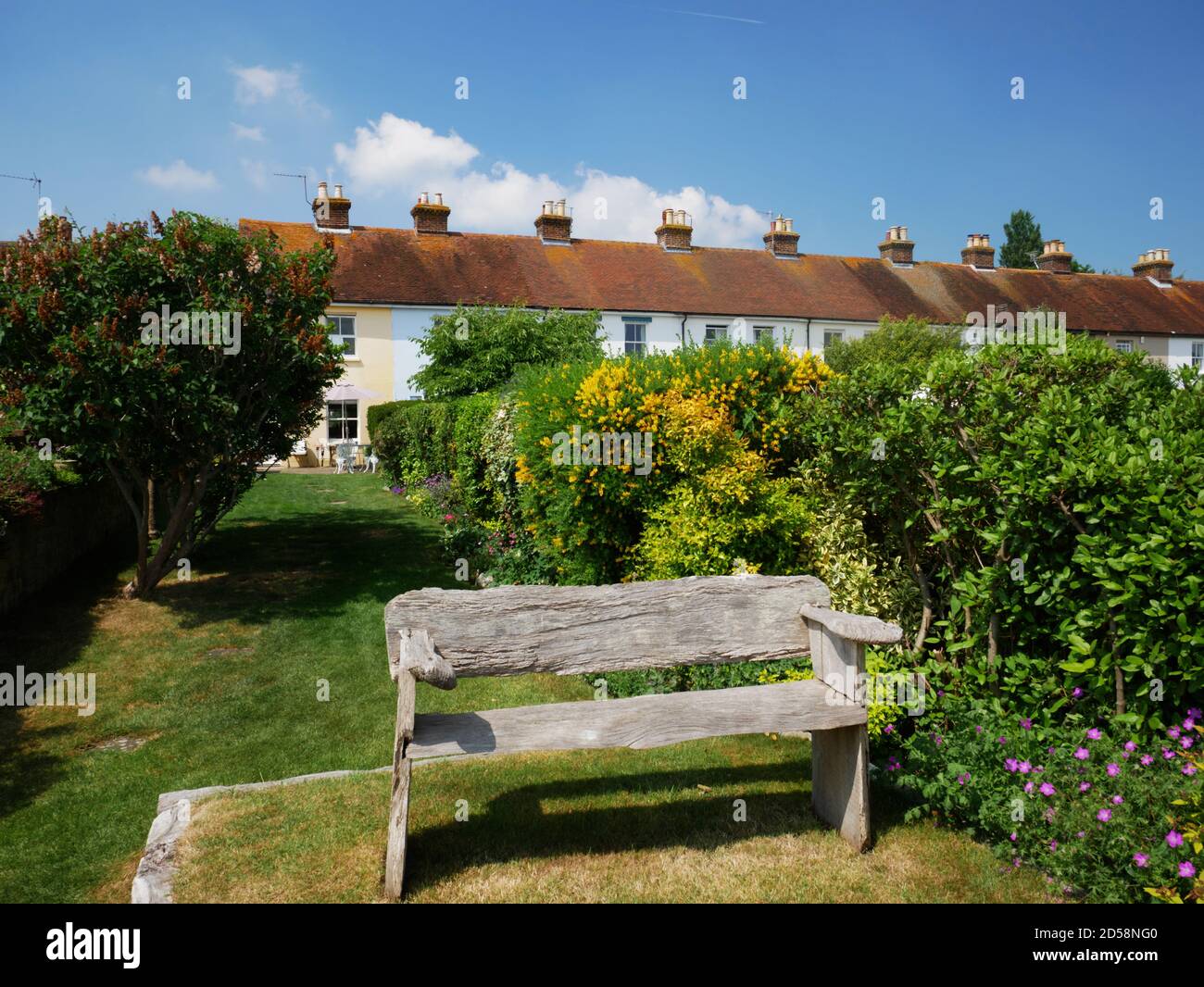 A riverside seat at Bosham harbour, West Sussex Stock Photo Alamy