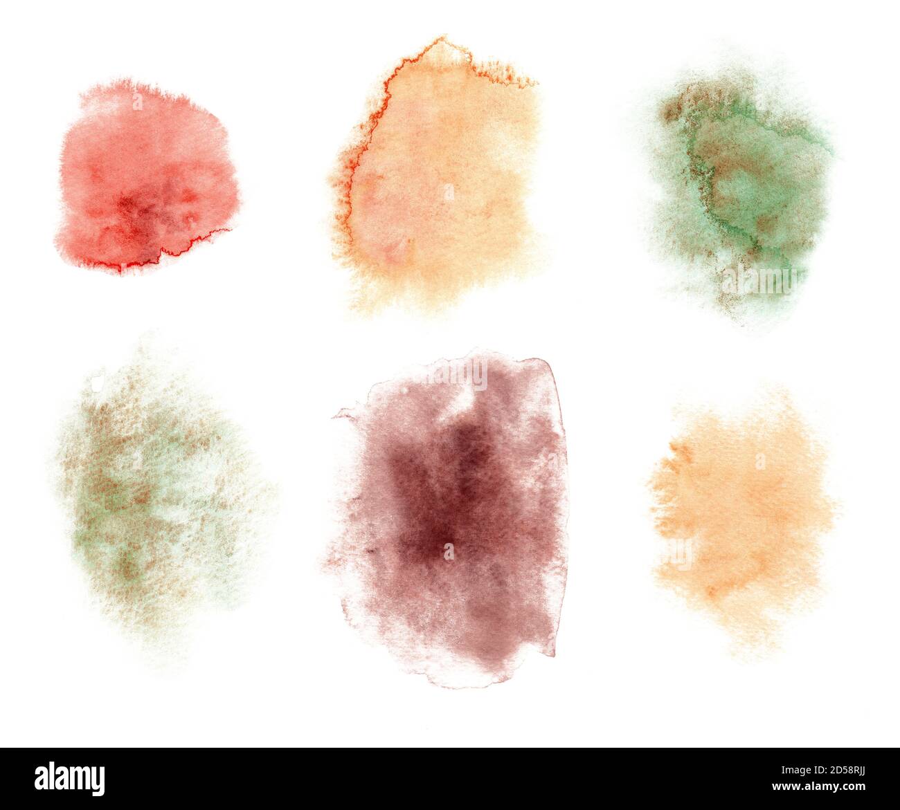 Colorful Abstract Watercolor Stain Isolated On White Modern Creative Background For Trendy Design Hand Painted Clipart Stock Photo Alamy
