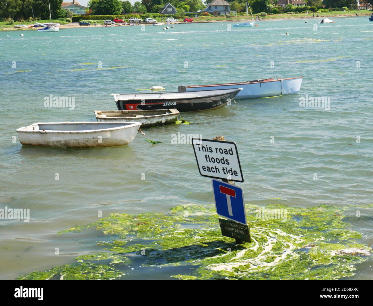 The tide comes in at Bosham harbour, West Sussex, scene of King Canute