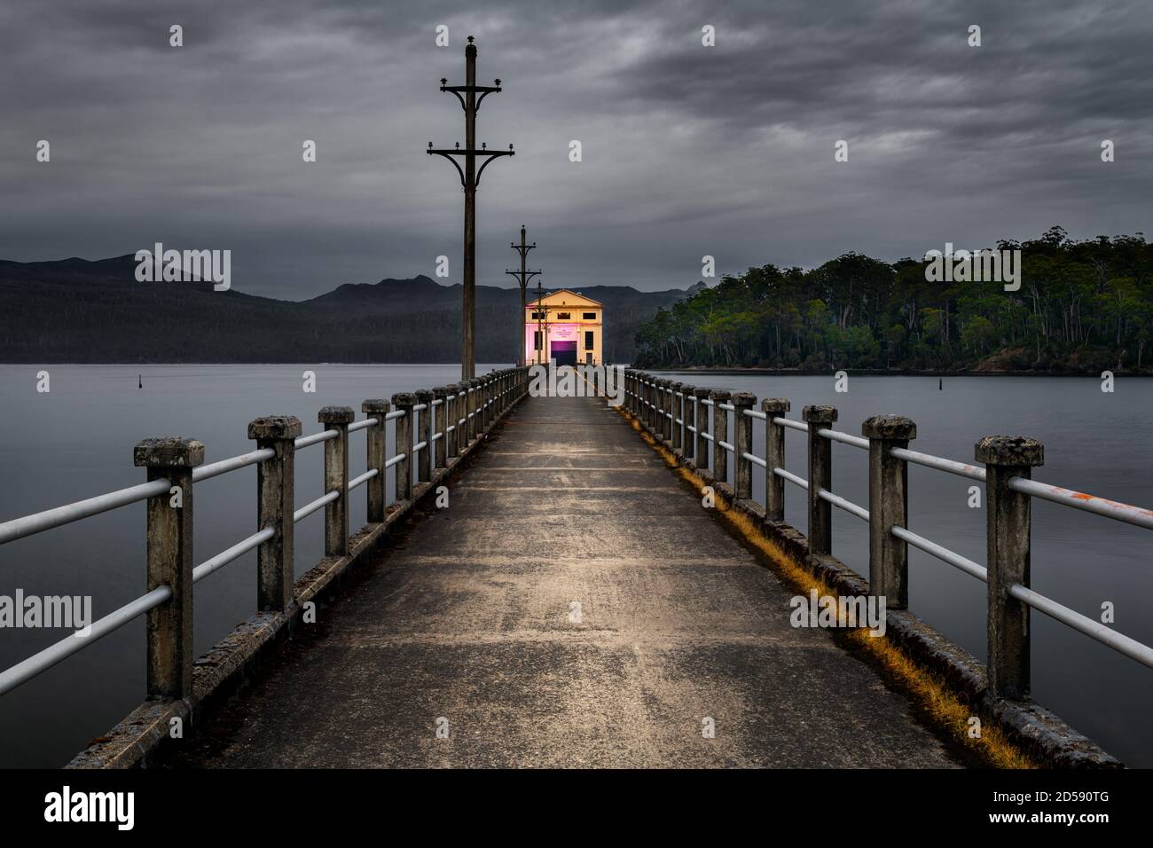 Historical Pumphouse Point at Lake St Clair. Stock Photo