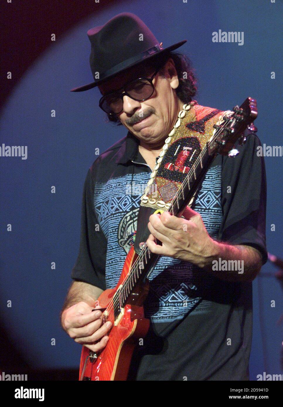 Carlos Santana performs during a concert in Munich, May 27. The career of  Rock 'n Roll Hall of Famer Carlos Santana has spanned three decades and  produced sales of more than 50