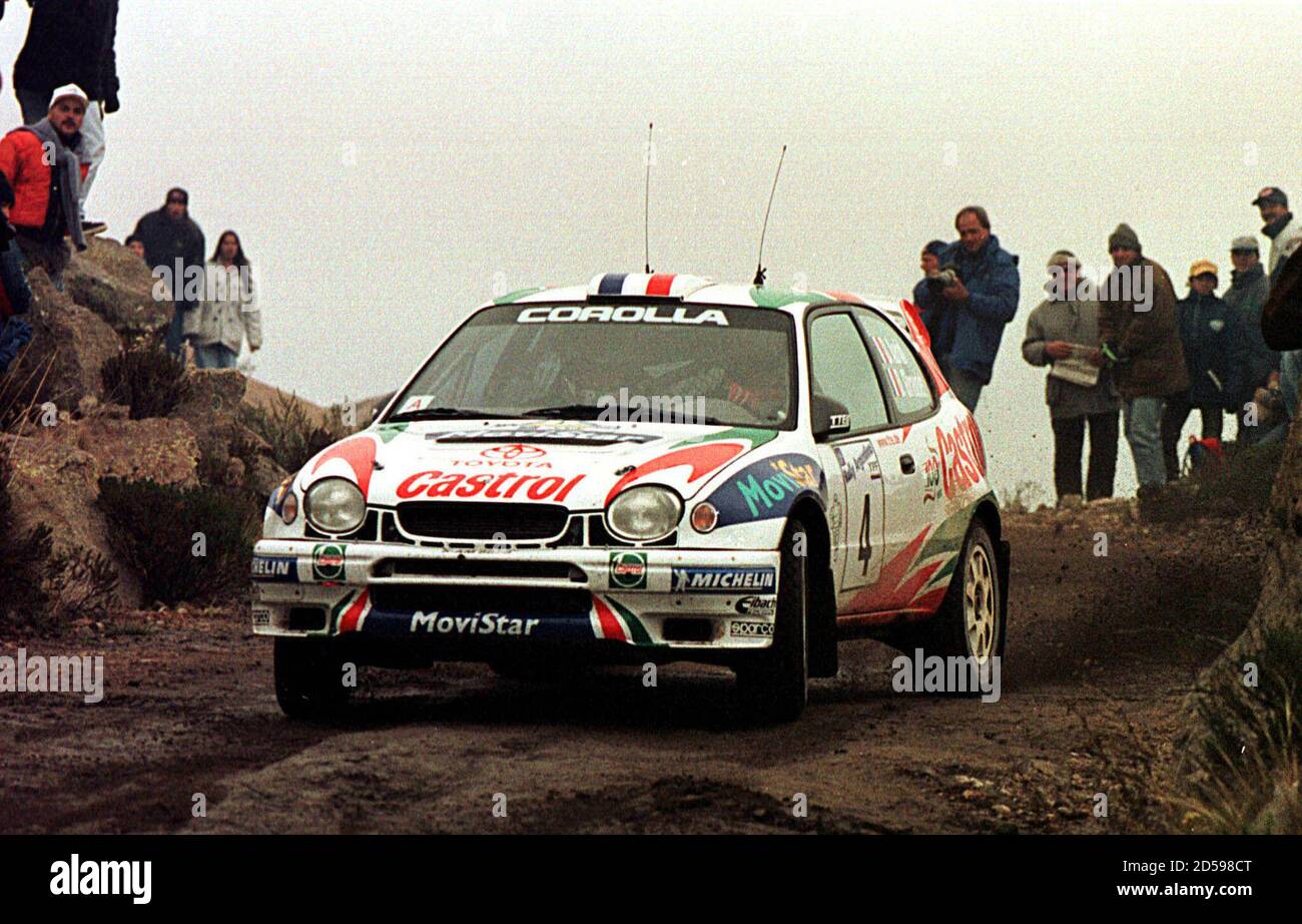 French Driver Didier Auriol Drives His Toyota Corolla Wrc In The Second Stage Of The Argentina Rally May 23 The Rally Takes Place In The Central Mountainous Province Of Cordoba And Finishes