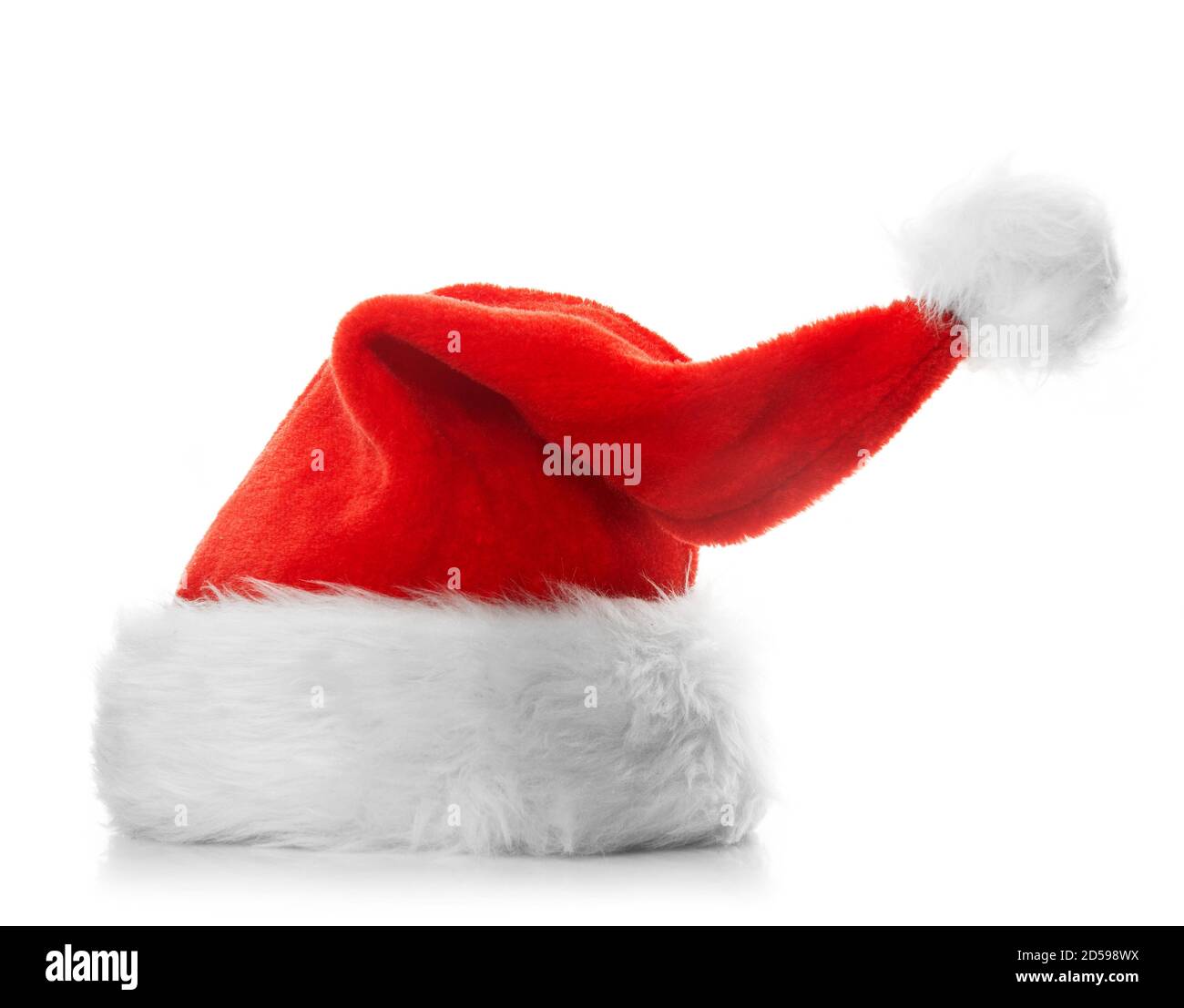 Santa Claus red hat isolated on white background Stock Photo