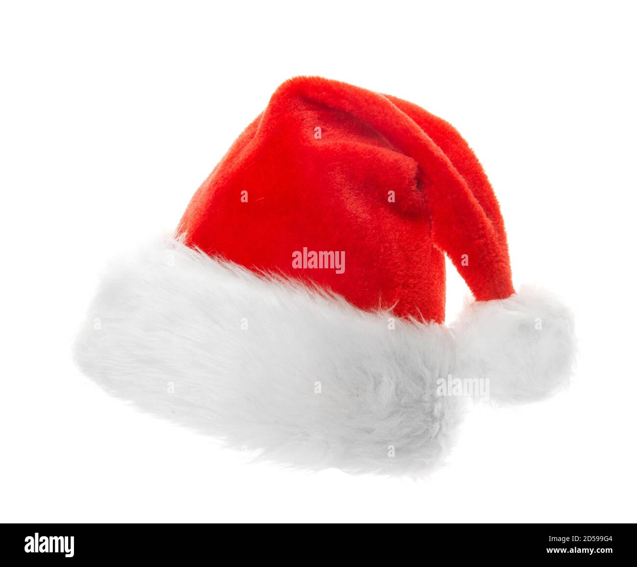 Santa Claus red hat isolated on white background Stock Photo - Alamy