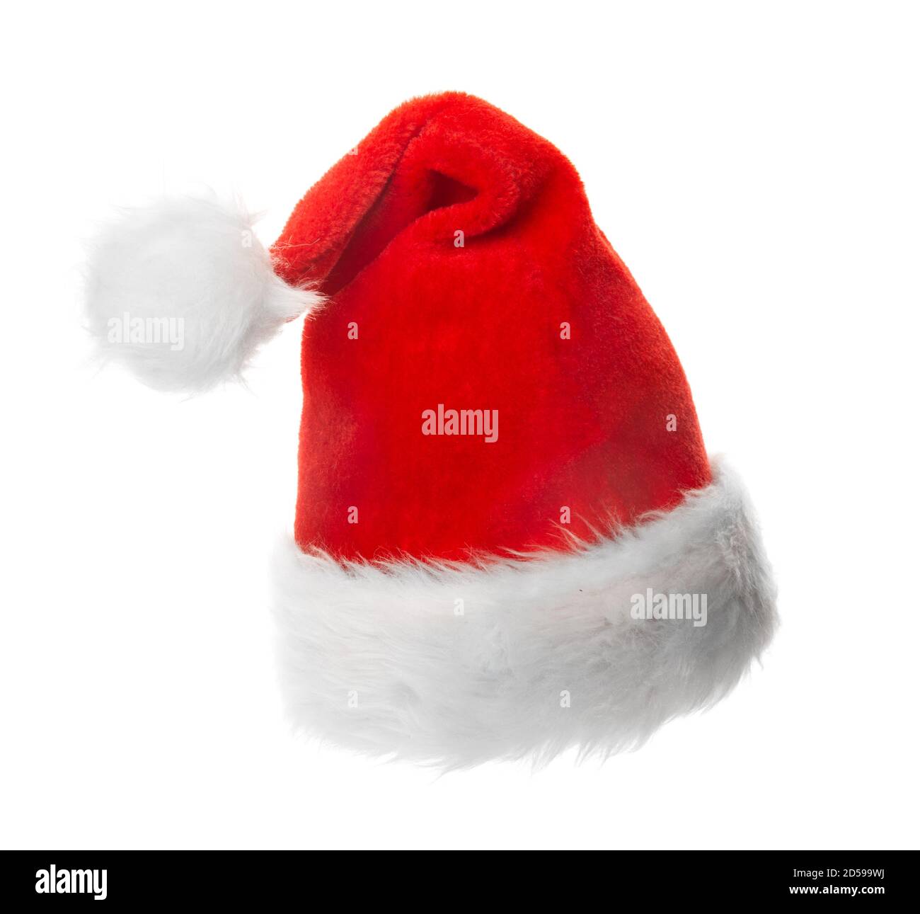 Santa Claus red hat isolated on white background Stock Photo - Alamy