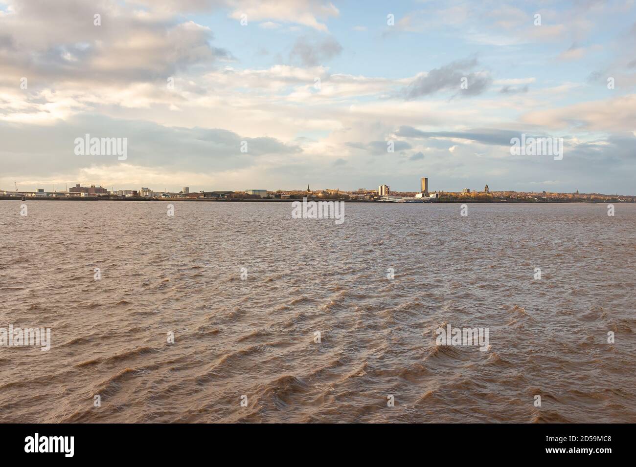 Landscape of the sea under a cloudy sky Stock Photo - Alamy