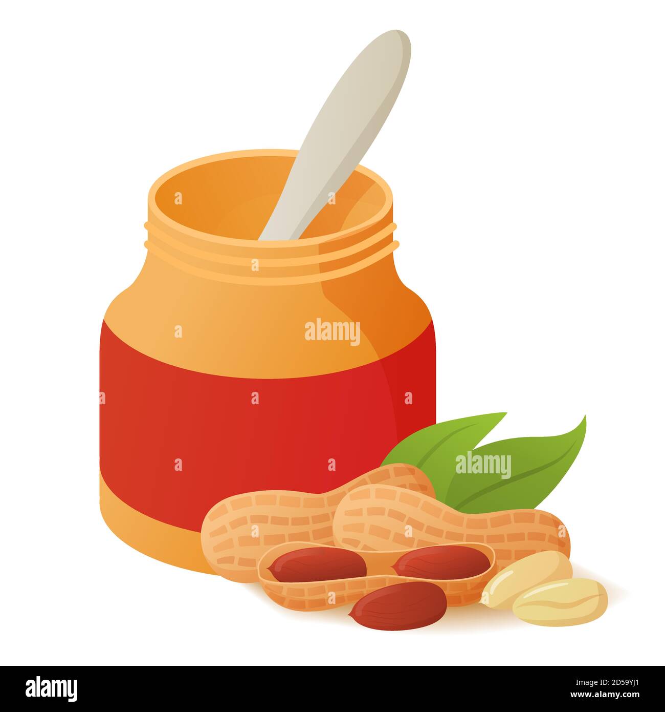 Peanut butter jar knife Stock Vector Images Alamy