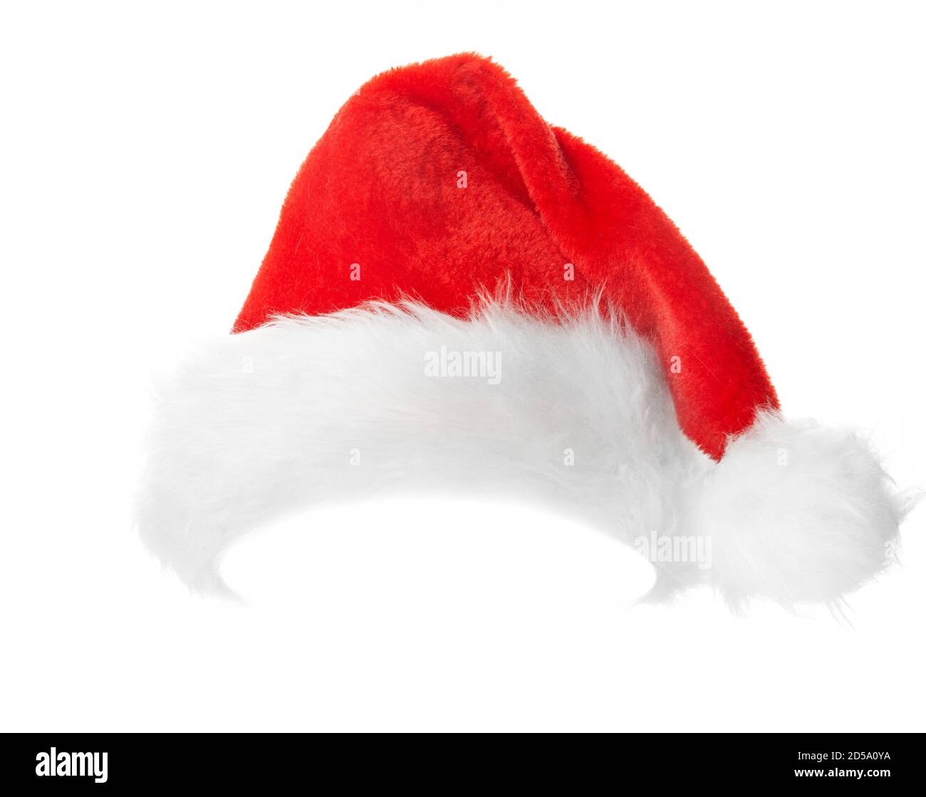 Santa Claus red hat isolated on white background Stock Photo