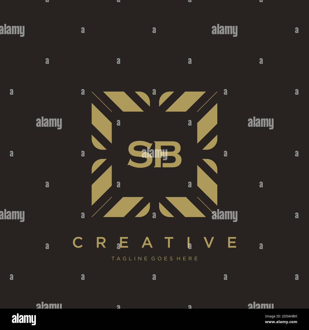 SB initial letter luxury ornament monogram logo template vector Stock Vector