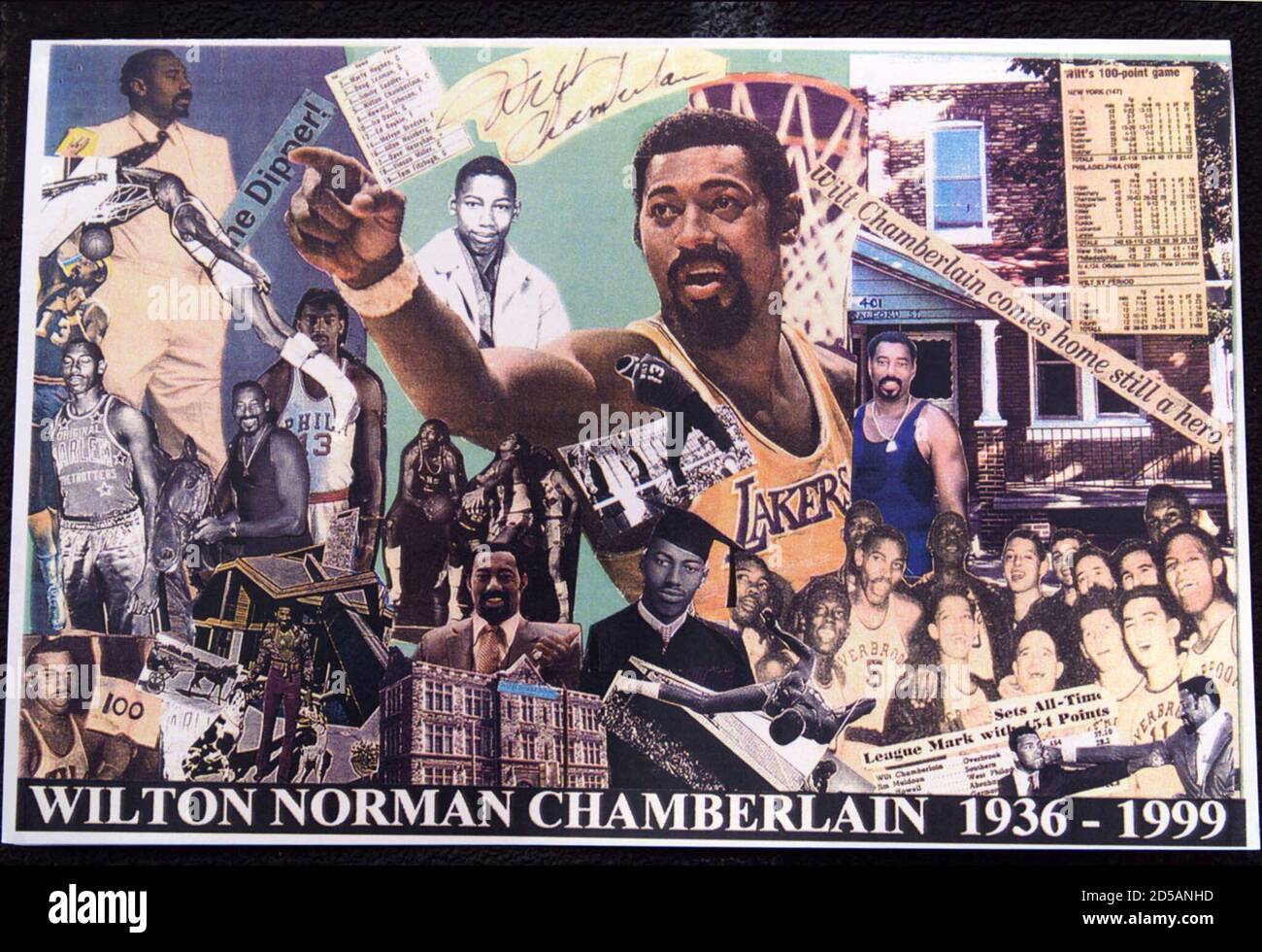 The cover of the memorial service program for Wilt Chamberlain
