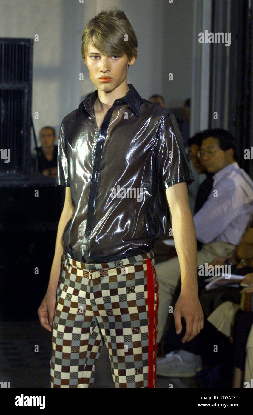 A Model Displays This Creation By Designer Ato During The Mens Fashion Shows In Paris July