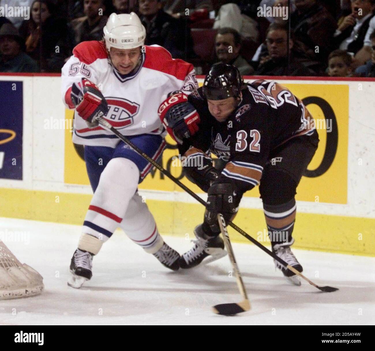 Montreal Canadiens Igor Ulanov (L) and 