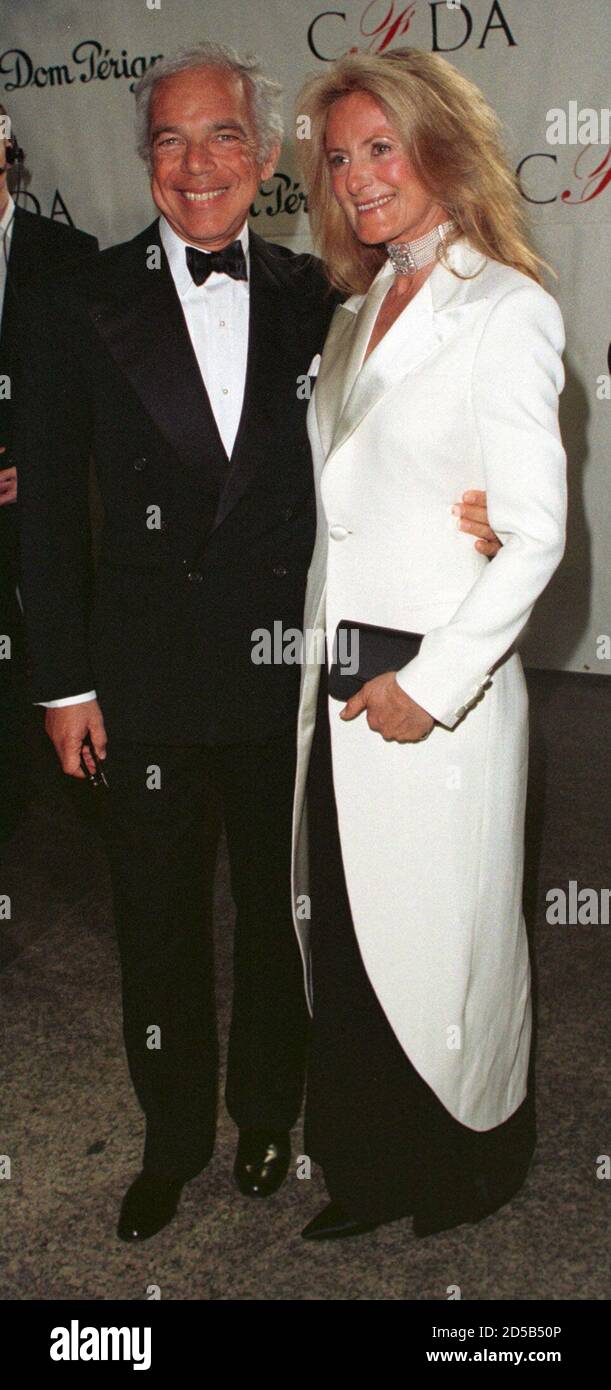 Designer Ralph Lauren and his wife Niki arrive at the Council of Fashion  Designers of America awards show February 8 in New York City. The 17th  annual CFDA gala is held to