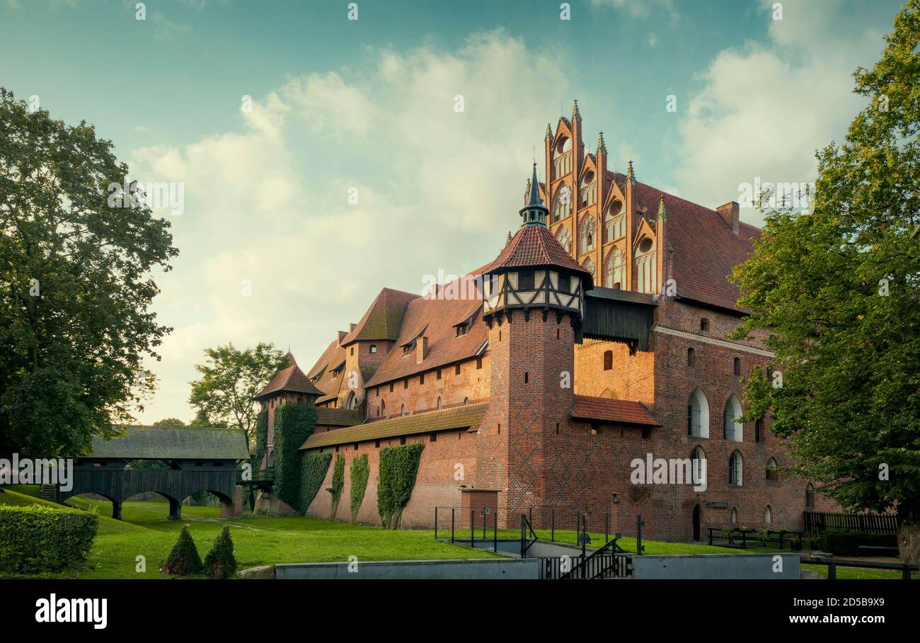 Medieval teutonic castle in Malbork, Poland Stock Photo