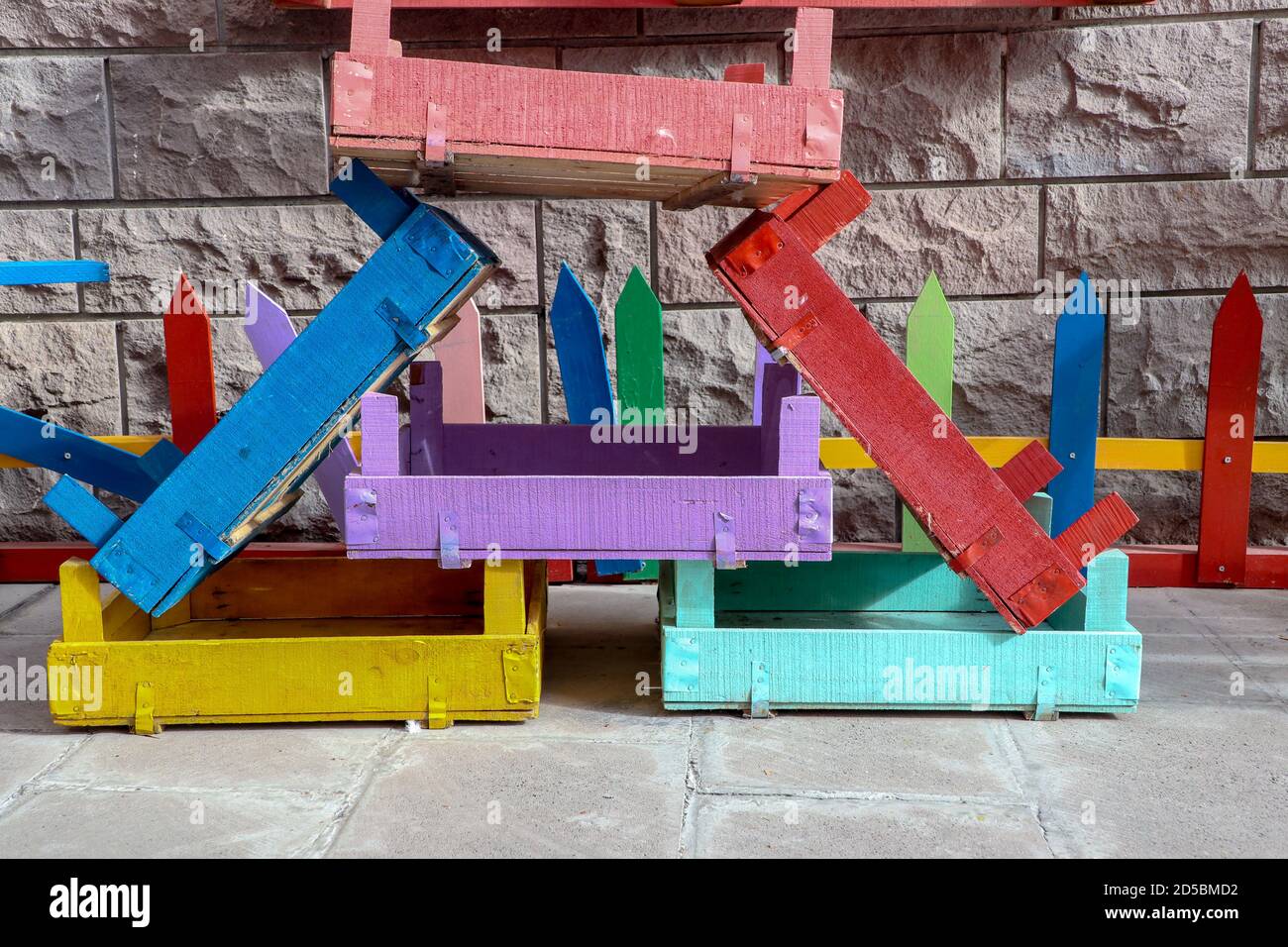 Empty wooden crates hi-res stock photography and images - Alamy