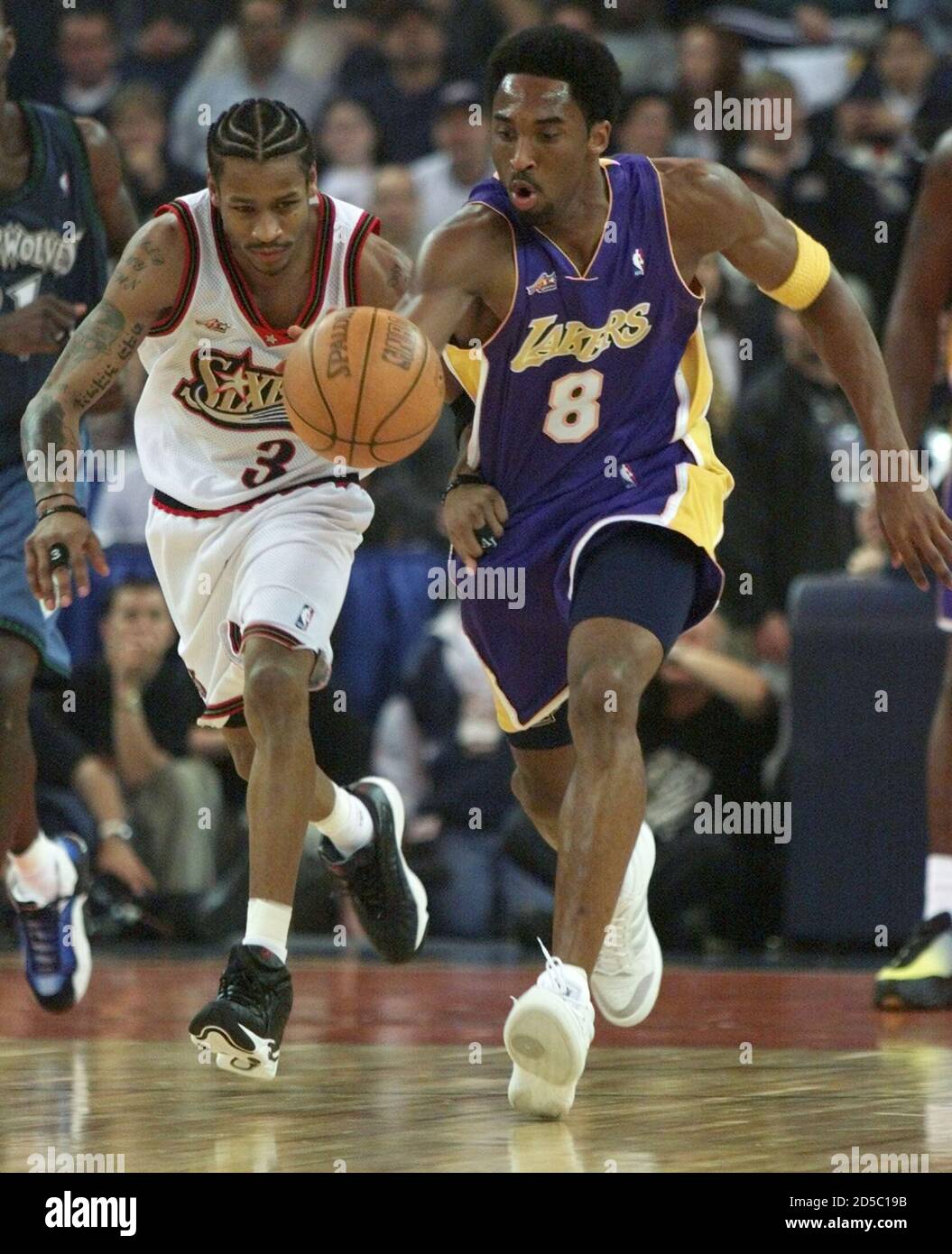 Philadelphia 76ers' Allan Iverson (L 