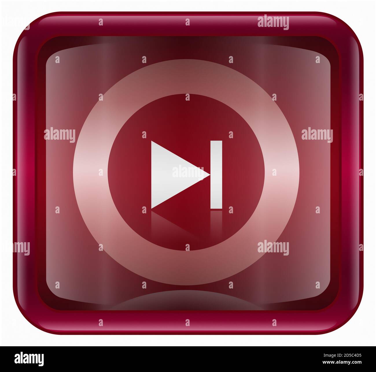 Rewind Forward icon dark red, isolated on white background Stock Photo ...