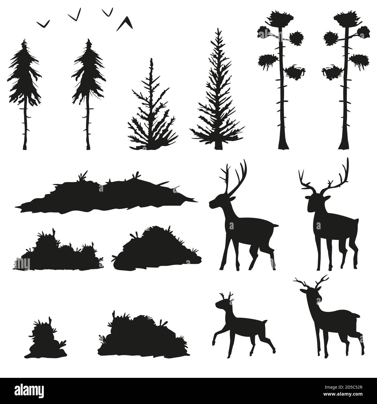 Black Forest Deer Silhouettes High Resolution Stock Photography And Images Alamy