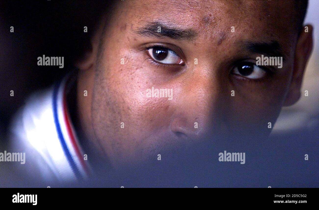 Arsenal And France Striker Nicolas Anelka Watches The Assembled Media At Wembley Stadium February 9 World Champions France Play England Tomorrow Night Ph Ps As Stock Photo Alamy