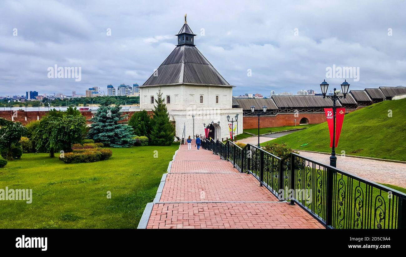 The Transfiguration tower of the Kazan Kremlin. Russia Stock Photo - Alamy