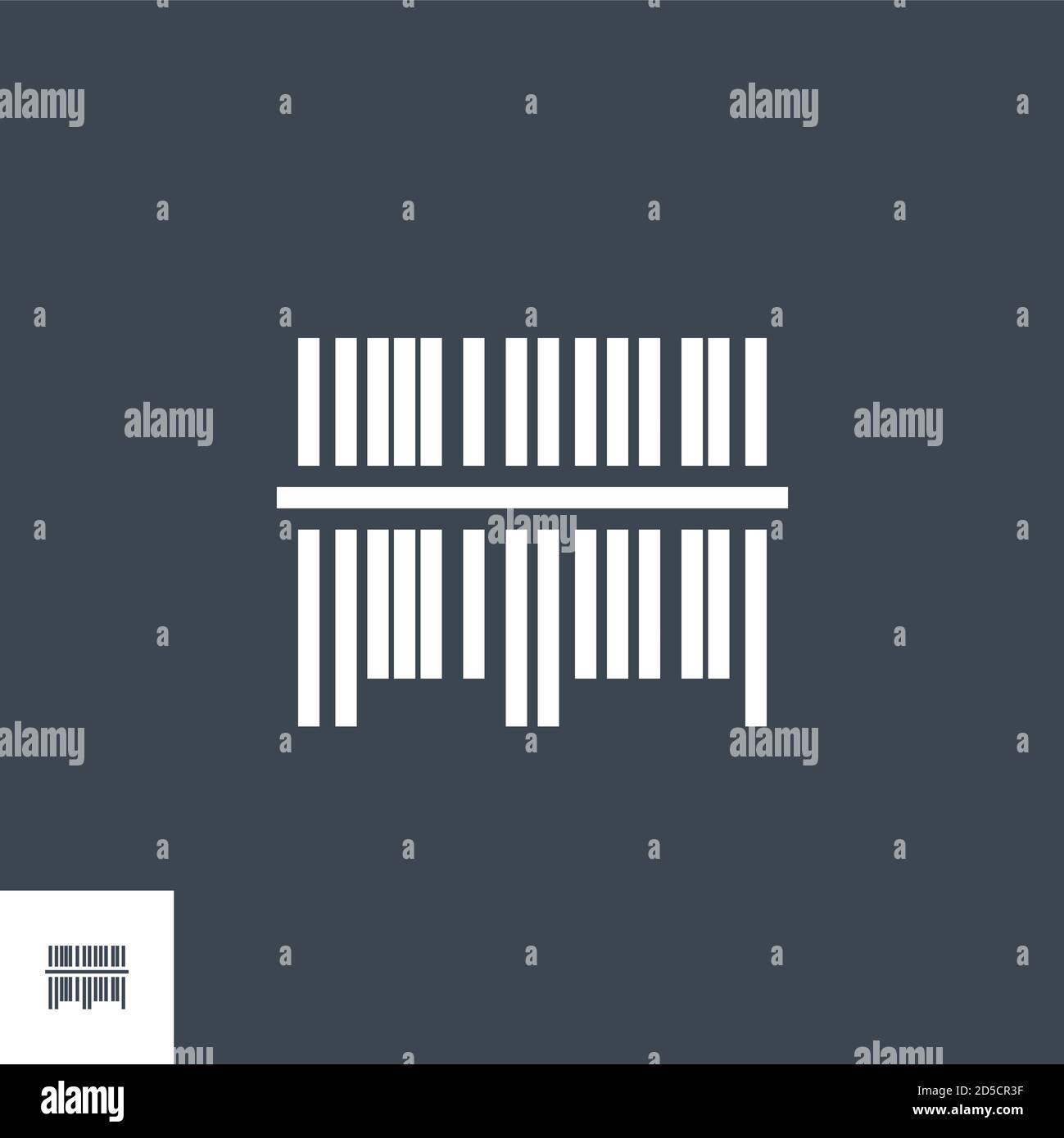 Bar Code related vector glyph icon. Stock Vector