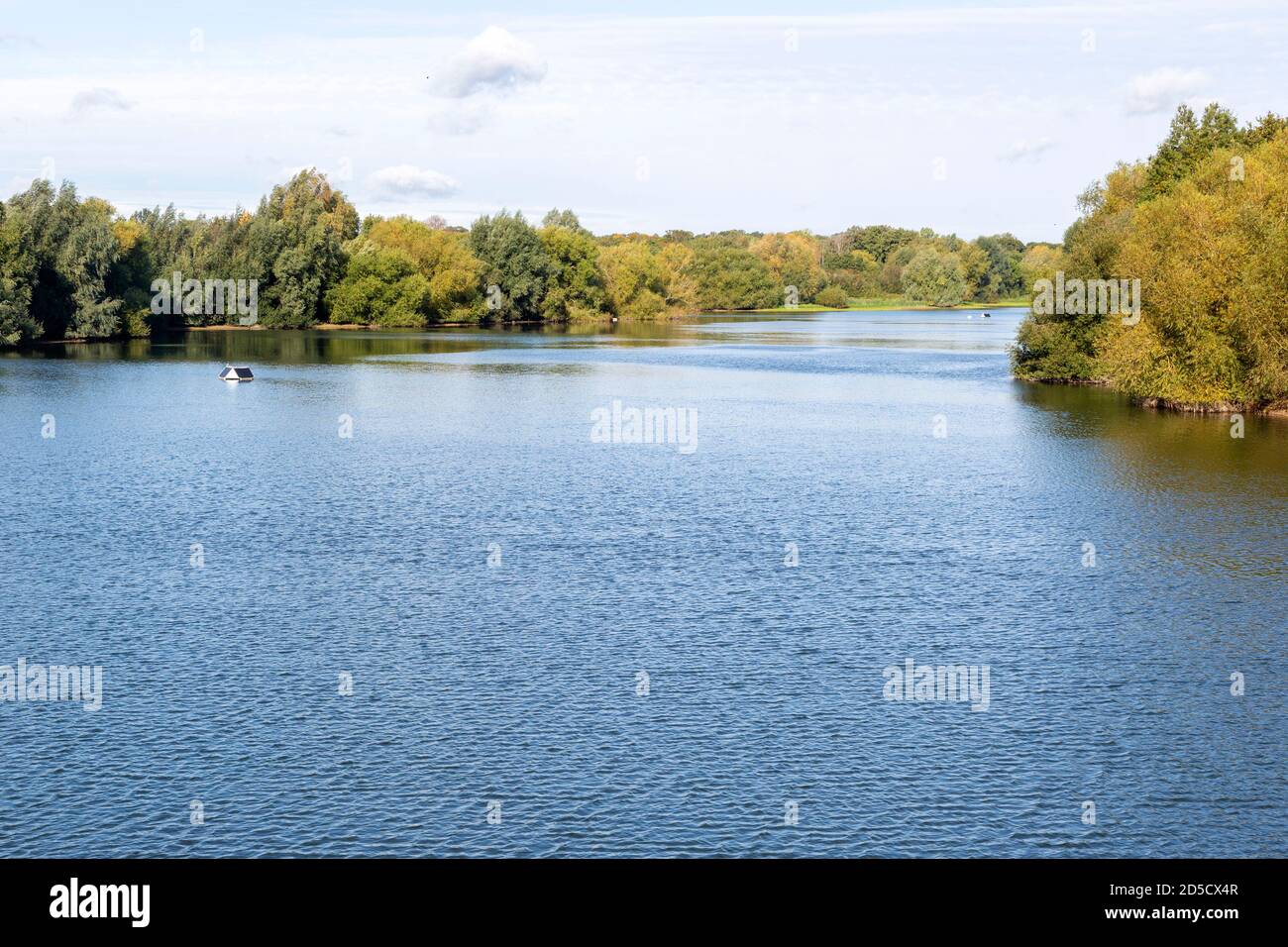 Alton Water reservoir lake flooded valley, Suffolk, England, UK landscape scenery near Tattingstone Stock Photo