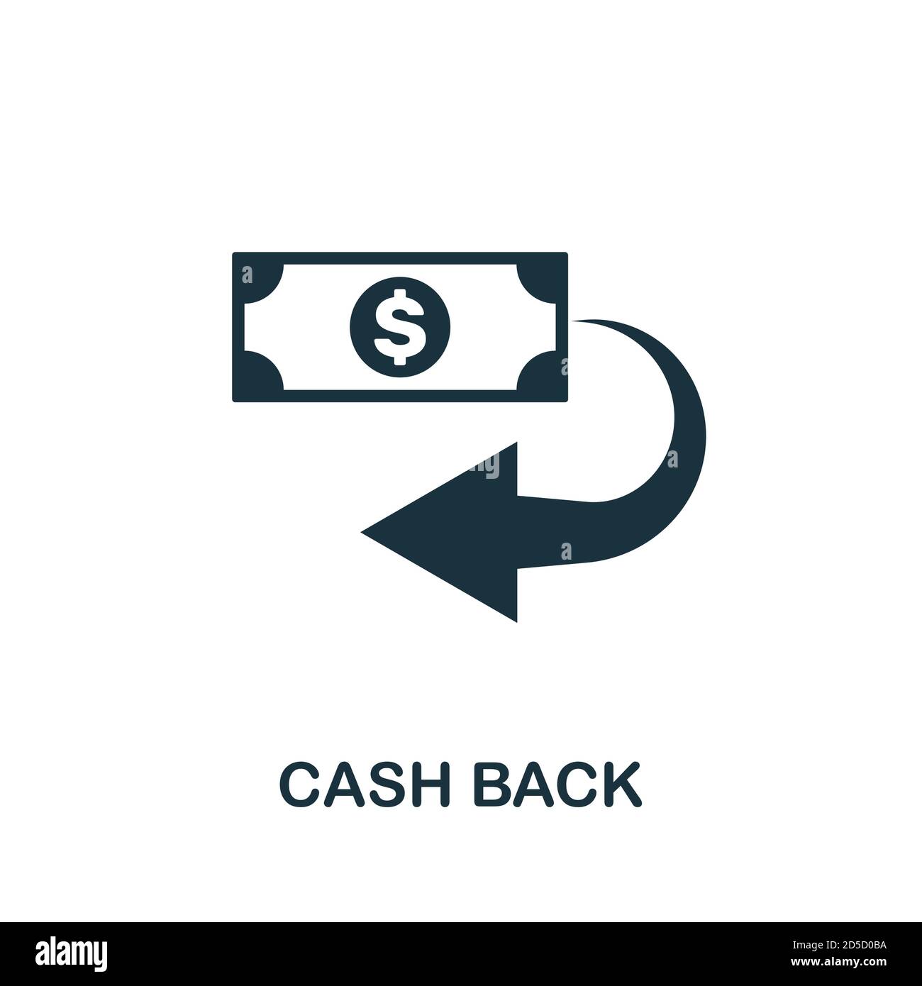 Cash Back icon. Simple element from loyalty program collection. Filled