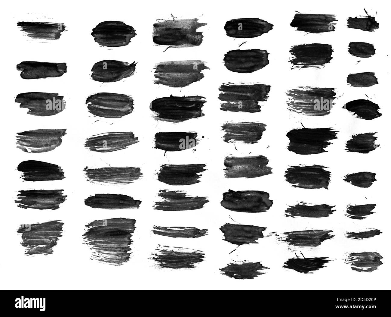 Brush strokes with watercolor paint Stock Photo Alamy