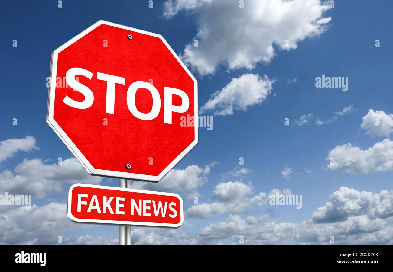 Stop Fake News Stock Photo