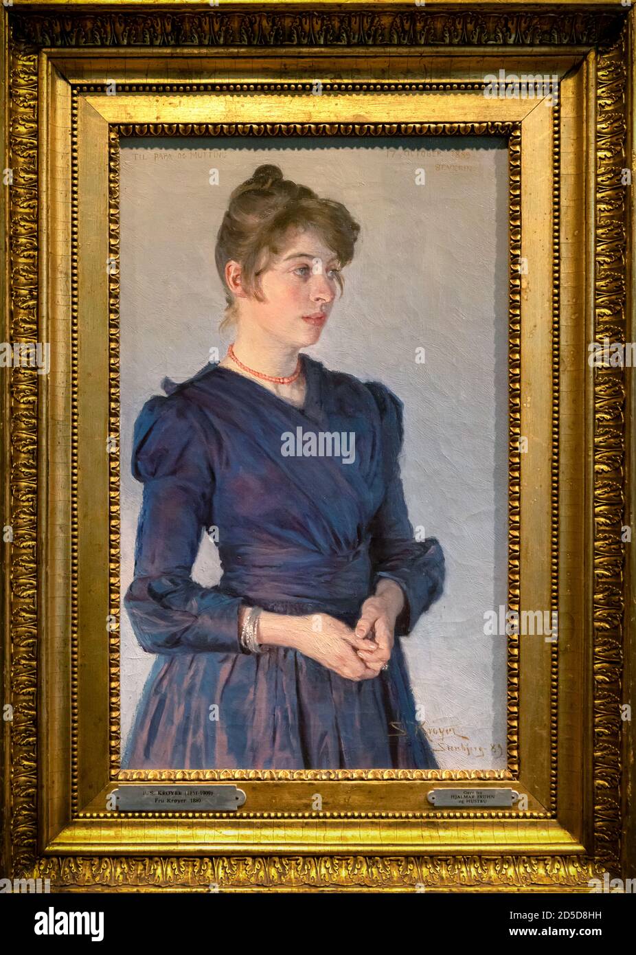 Peder Severin Krøyer (1851–1909) 'Portrait of Marie Krøyer', 1889, Skagen, Denmark Stock Photo