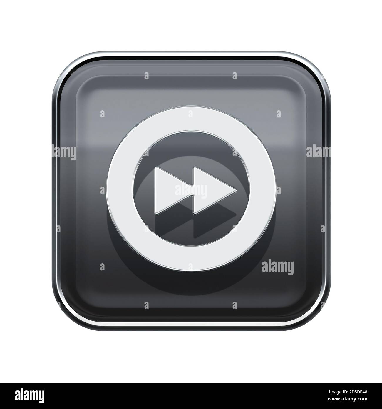 Forward icon glossy grey, isolated on white background Stock Photo - Alamy