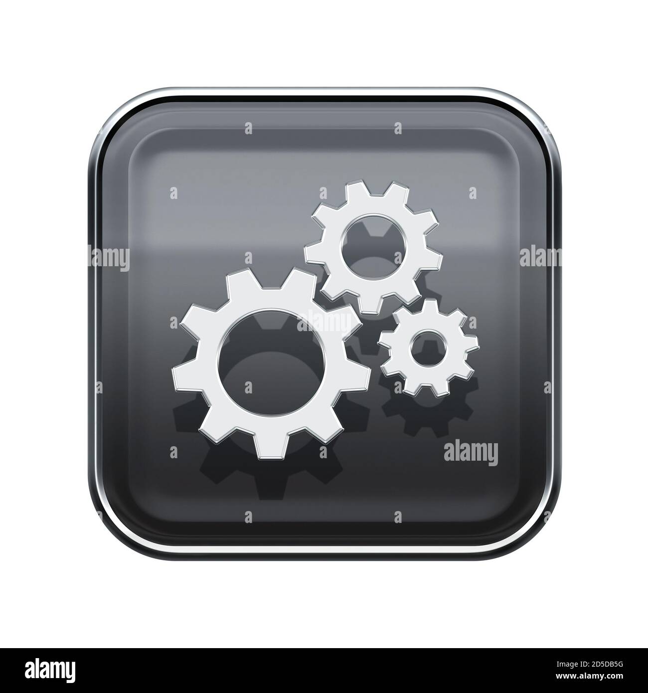 Tools icon glossy grey, isolated on white background Stock Photo - Alamy