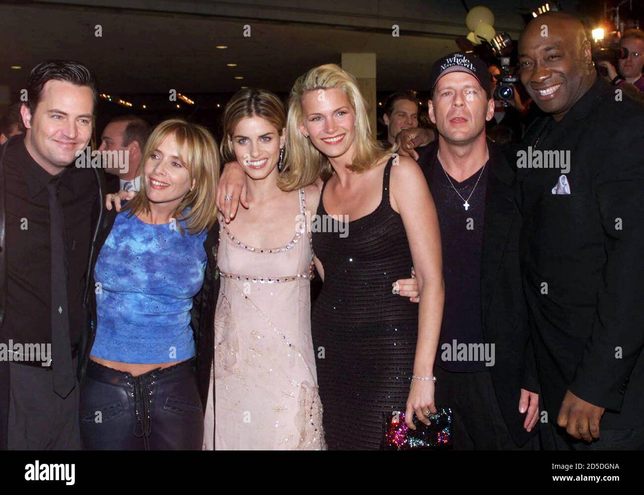 The cast of the new comedy film " the Whole Nine Yards" pose together at the  film\