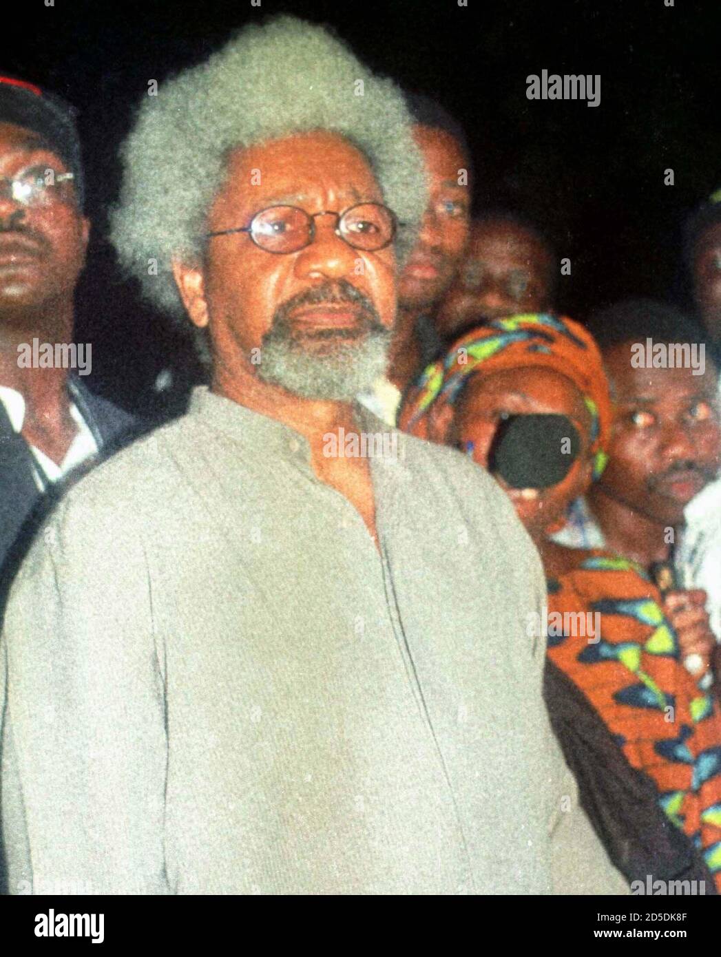 Nigerian Nobel Laureate Wole Soyinka Arrives In Lagos At The Home Of The Late Presidential Claimant Moshood Abiola After His Return From Exile October 14 As Nigeria S Most Prominent Exile Soyinka S Returned