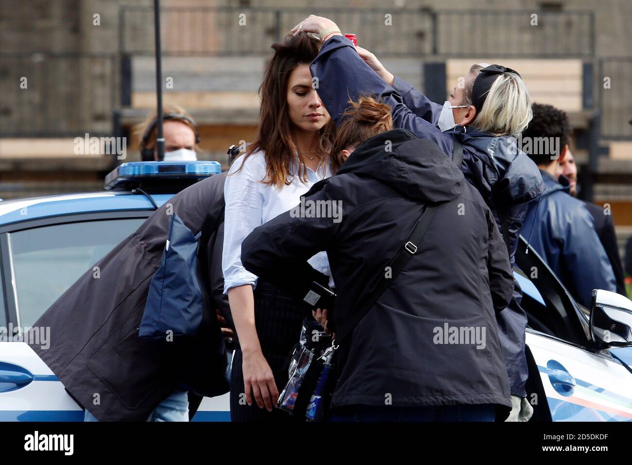 Rome, Italy. 12th Oct, 2020. Actress Hayley Atwell getting make the set of the film Mission Impossible 7 at Imperial Fora in Rome. Rome (Italy), October 12th 2020 Photo Samantha Zucchi Insidefoto Credit: insidefoto srl/Alamy Live News Stock Photo