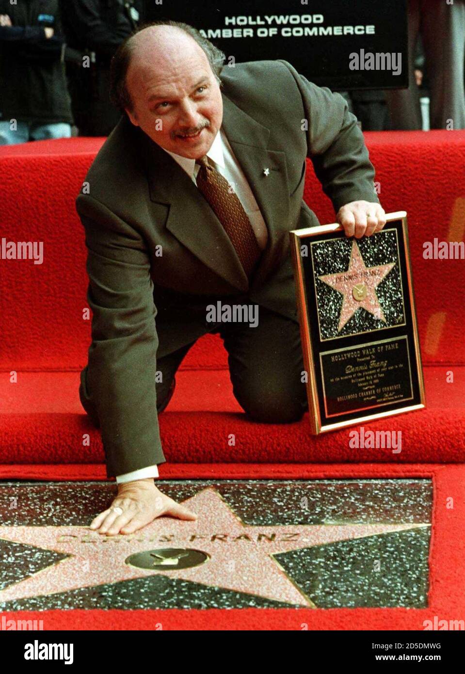 Actor Dennis Franz Poses With His Star On The Hollywood Walk Of Fame Which Was Dedicated February 19 Franz Is The Star Of The Television Show Nypd Blue Jc Hb Stock Photo
