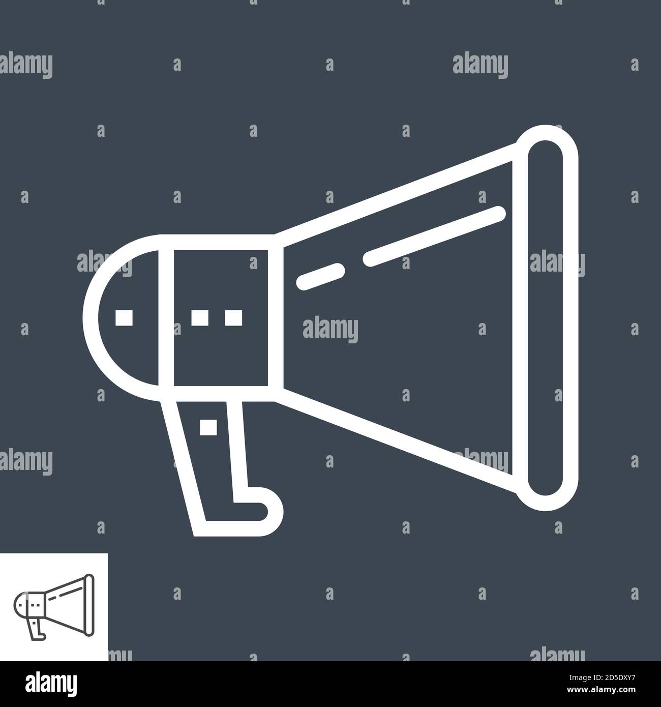 Loudspeaker Thin Line Vector Icon Stock Vector Image & Art - Alamy