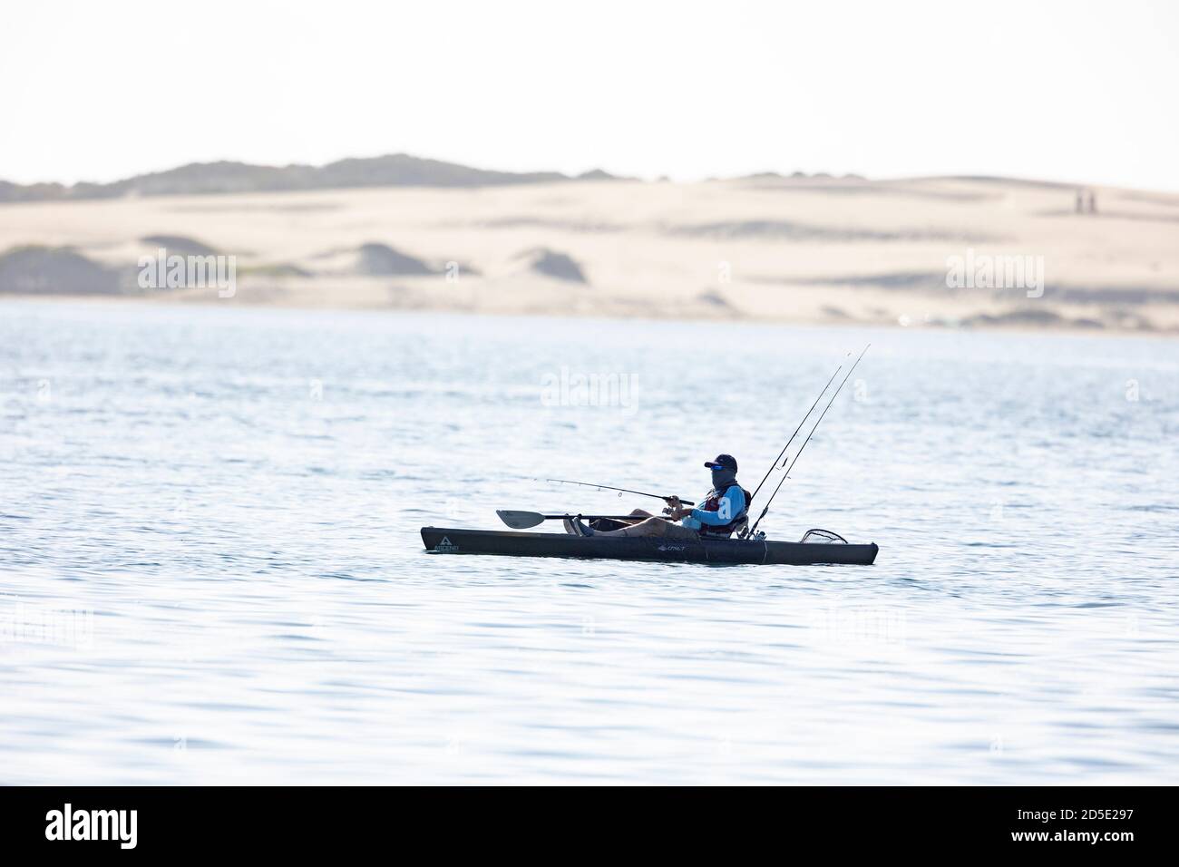 Kayak Fisherman Stock Photo