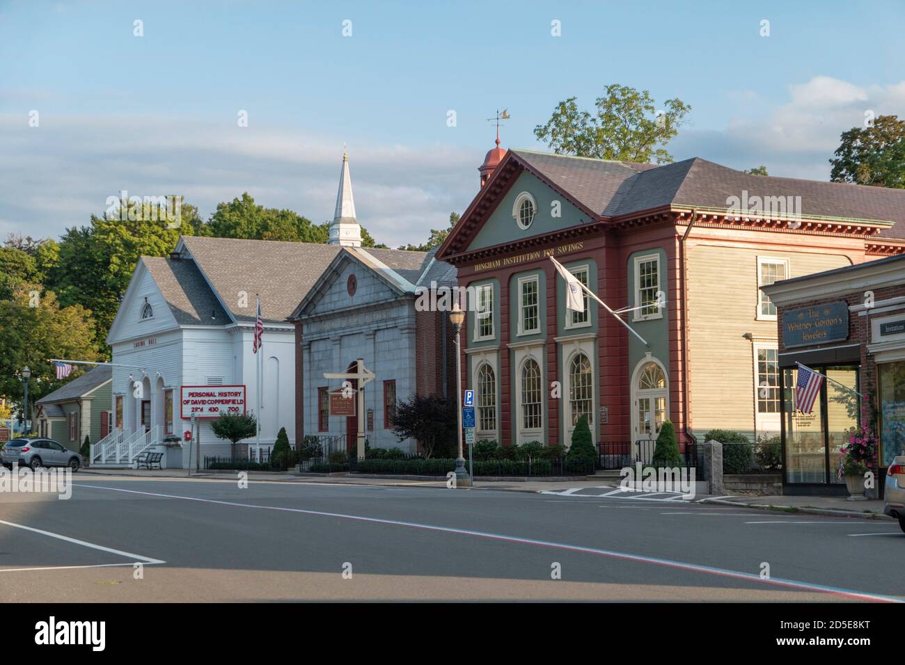 Main Street in Hingham Massachusetts USA Stock Photo Alamy