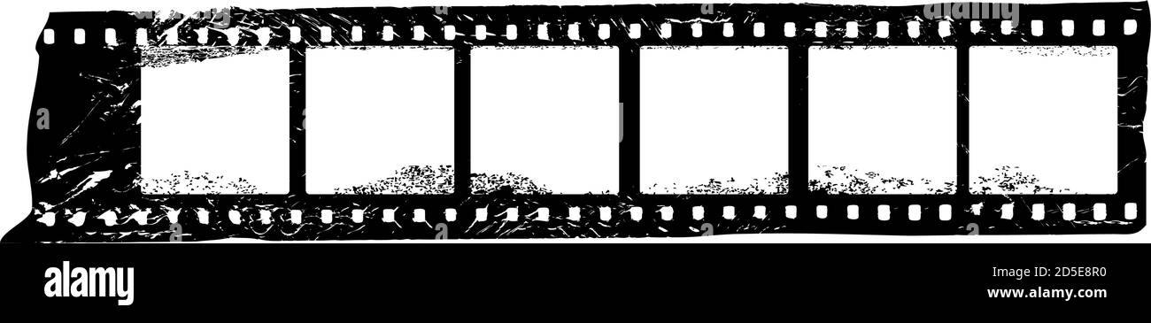 grungy film strip, blank photografic film, free space for pictures,vector,fictional artwork Stock Vector