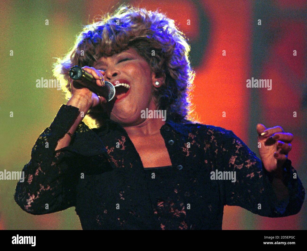 U.S. pop singer Tina Turner performs a song during the German record awards  "Echo" in Hamburg March 9. The German Phono-Akademie awarded German and  international pop singers and bands in 25 categories