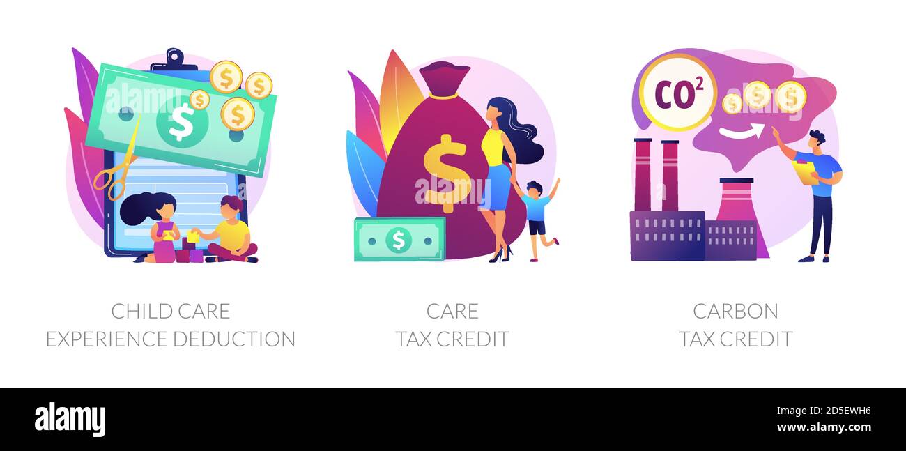 Tax deduction, exemption and credit vector concept metaphors Stock Vector