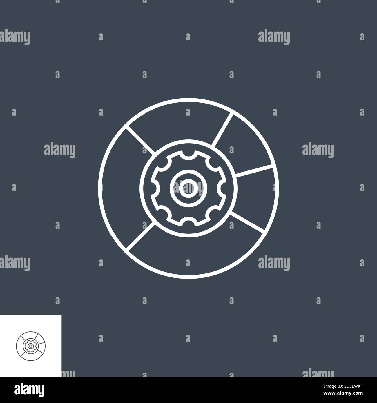 Data Menagement Related Vector Thin Line Icon. Stock Vector