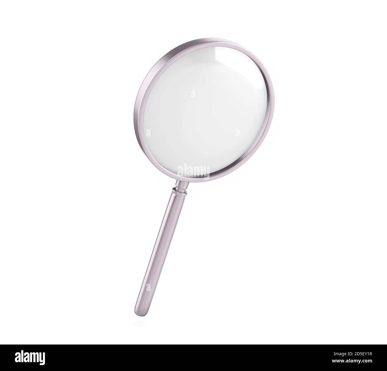 Zoom lens magnifier isolated on a white background. Magnifying