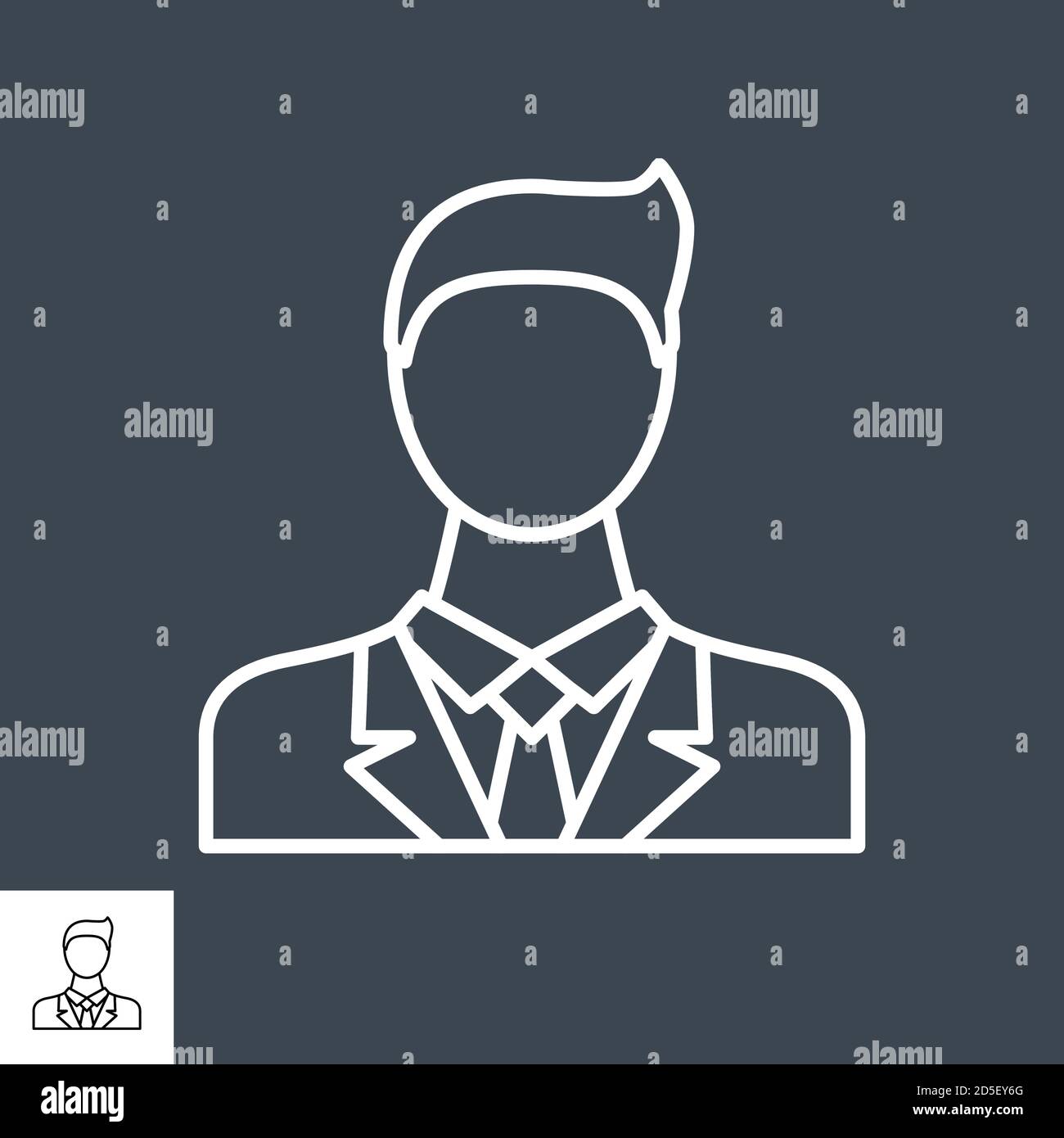 Man avatar icon thin Stock Vector Images - Alamy